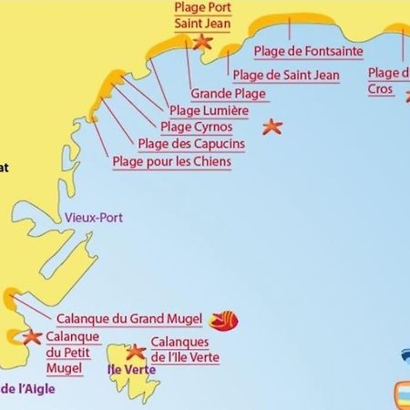 Joli Studio Cosy De 31 M2 Bord De Mer Acces Pmr 4Personnes La Ciotat Zewnętrze zdjęcie